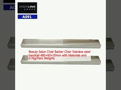 Silla de salón de belleza silla de barbero barandilla de acero inoxidable 460 × 60 × 20 mm con materiales y 0,7 kg / pares de pesos