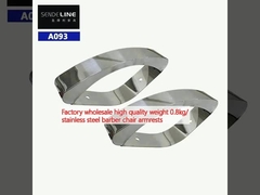 Fabrica mayorista de alta calidad peso 0,8 kg/ acero inoxidable apoyabrazos de silla de barbero