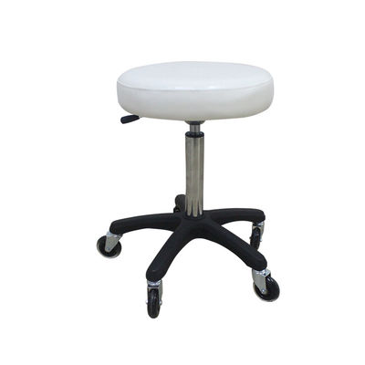 Buen precio Silla redonda almohadilla con ruedas silenciosas mejoradas BIFMA prueba de aleación de aluminio chasis de elevación PU silla terminada en línea