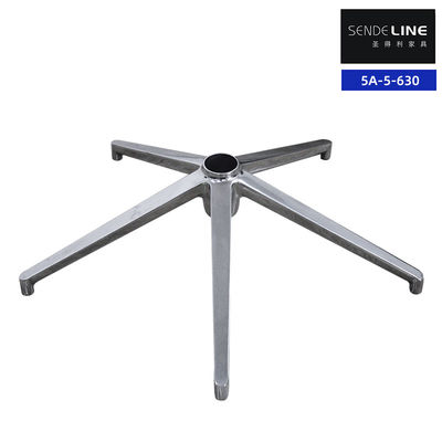 Silla de oficina elegante de base metálica de aleación de aluminio no oxidante Diámetro 630 mm