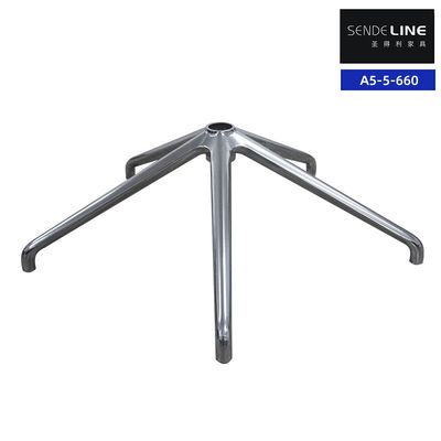 Silla de oficina ergonómica base metálica con marco de aluminio de altura ajustable