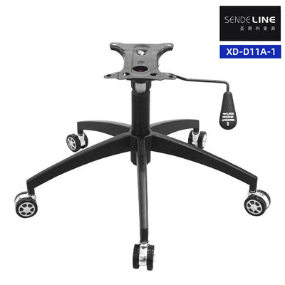 Silla de oficina de metal duradero negro base de reemplazo de aleación de aluminio personalizada