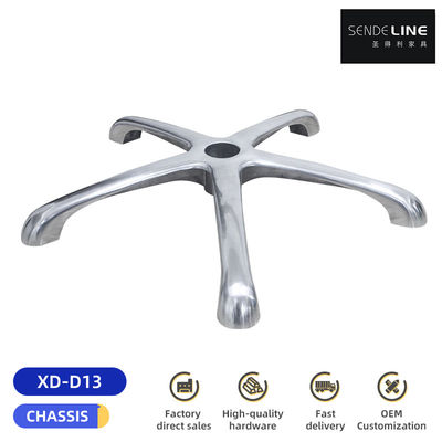 Buen precio Silla de oficina de cinco estrellas Base metálica Silla giratoria de aleación de aluminio Base de ruedas en línea