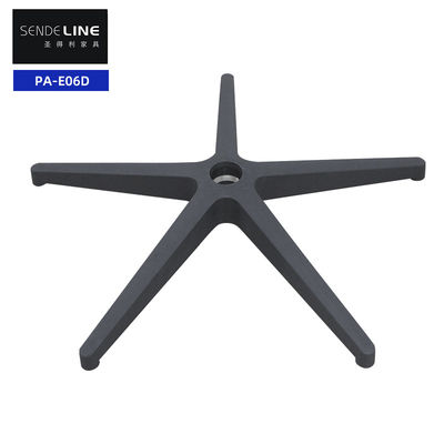 Silla de oficina confortable de base giratoria de nylon con ajuste de altura de soporte lumbar