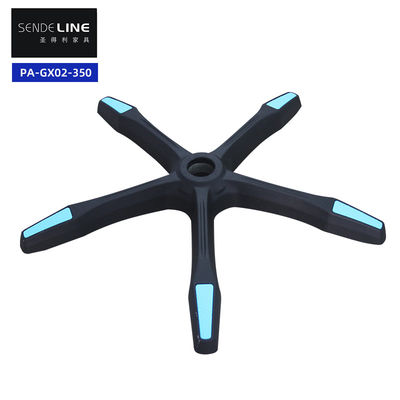 Buen precio Silla de oficina negra base giratoria movimiento suave radio 340mm con ruedas en línea