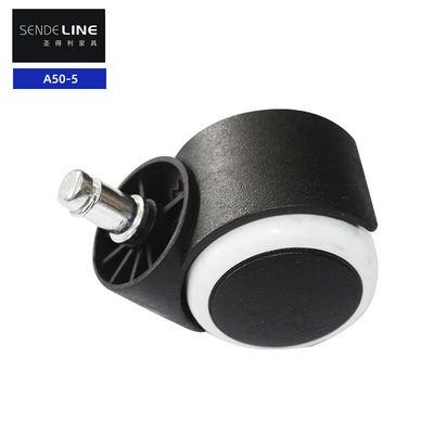Buen precio Reemplazo de rueda de rueda de oficina de nylon de borde blanco de 50 mm Prueba Bifma en línea