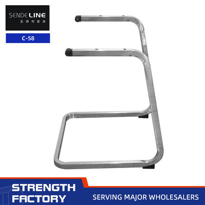 Buen precio Silla de oficina de tubería de hierro Estructura metálica 620 mm Alturas de electroplata Color en línea