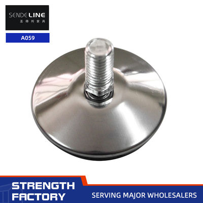 Buen precio Pés de mesa ajustables de acabado plateado con 12 / 13mm de longitud de hilo en línea