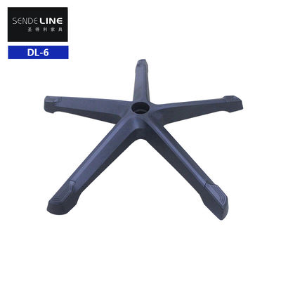 Silla de oficina de nylon negro de fábrica Base giratoria con soporte lumbar y ruedas