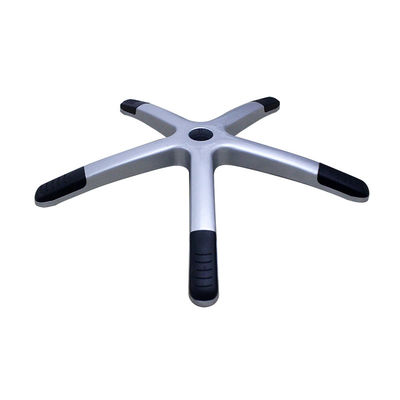 Buen precio Base de silla de oficina de nylon de plata de 700 mm de alta calidad con soporte lumbar y ruedas en línea