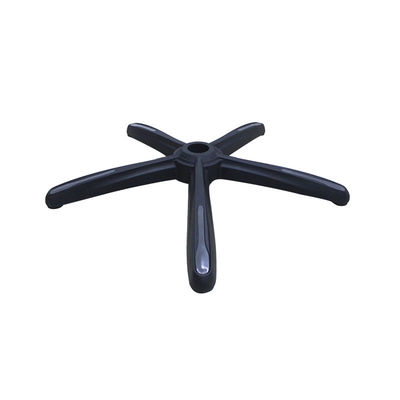 Fabrica de 700 mm silla de oficina de nylon negro base giratoria con soporte lumbar y ruedas