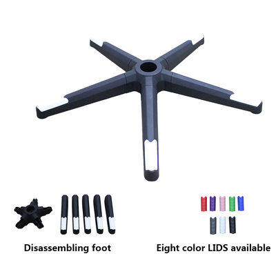 Buen precio Fabrica al por mayor silla de oficina base giratoria con desmontaje negro de nylon Bifma probado radio de 350 mm en línea