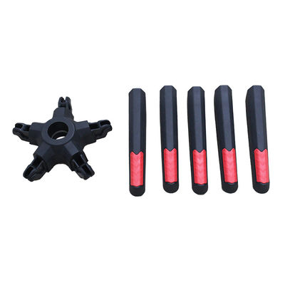 Buen precio Al por mayor 350 mm de radio silla de oficina de nylon base giratoria con pie de desmontaje de ruedas en línea