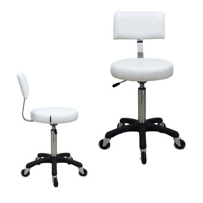 Buen precio Silla de poliéster blanco con respaldo estilo taburete de barra Accesorios con cojín de asiento de 75 mm de espesor en línea