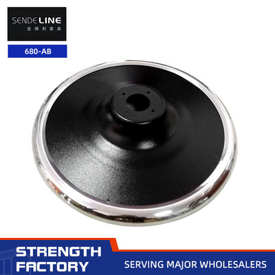 Buen precio Estampado de placas frías con aerosol silla de barbero negro base de acero inoxidable borde de 3,0 mm pared en línea