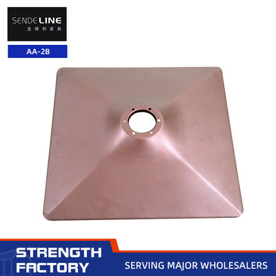 Buen precio Base de la silla de barbero de estampado de placas frías cuadradas con color marrón rojizo personalizado en línea