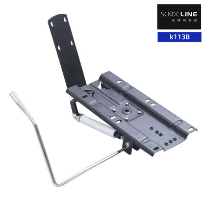 Buen precio Sillón de barbero de hierro negro mate y ajustable para salones de belleza en línea