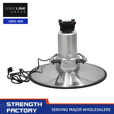Buen precio 600 mm Base de la silla de barbero de cromo eléctrica 140# Equipo de salón de peluquería Parte - Altura ajustable 41-53cm en línea