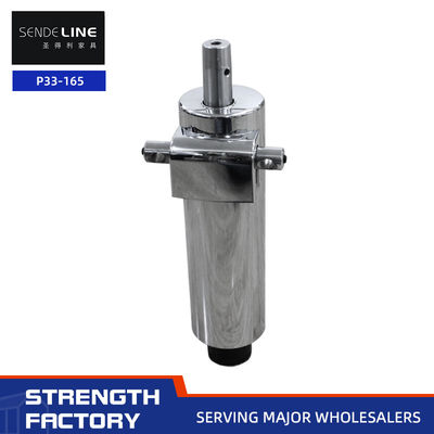 Buen precio Base de silla de barbero de cromo de 165 mm con 5.2 kg de bomba de aceite de hierro fundido Presión de elevación 200 N en línea