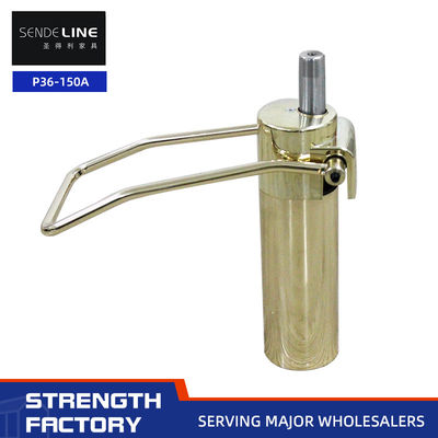 Buen precio Oro 5 kg Base de silla de barbero de hierro fundido con 150 mm de recorrido Elevador de bomba hidráulica en línea