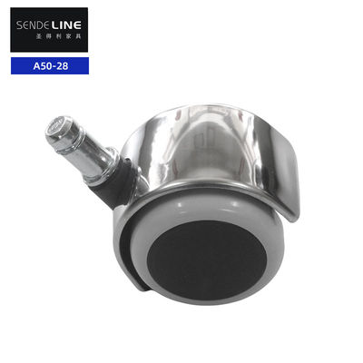 Buen precio 2 pulgadas de leche blanca silla de oficina de nylon rueda de rueda para un movimiento fácil y rodamiento suave en línea