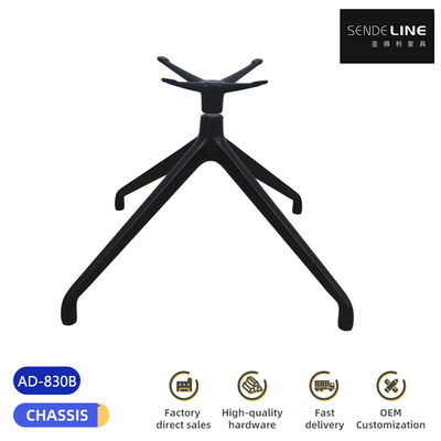 Buen precio Base de silla giratoria ergonómica de metal base de oficina de aluminio negro en línea