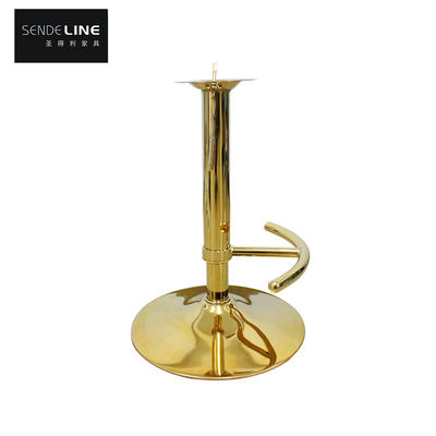 Buen precio Al por mayor Accesorios de sillas de bar Titanio Oro sillas de bar redondas Apoyos de pies Base sillas de bar Apoyos de piezas únicas en línea