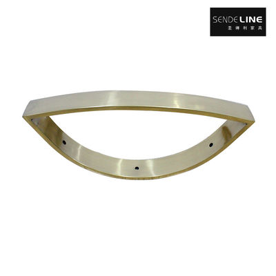 Buen precio Silla de salón de belleza de oro de titanio de acero inoxidable con guarnición base de silla de barbero alto rendimiento y durabilidad en línea