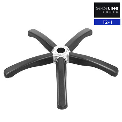 Reemplazo de la silla de oficina base negro mate pies de cinco estrellas jefe de cinco garras pies de hierro silla de juego 1136KG base de prueba de presión estática
