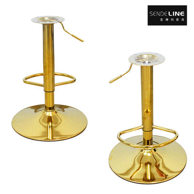 Accesorios de taburetes de bar ajustables de color oro de titanio con soldadura de tuberías