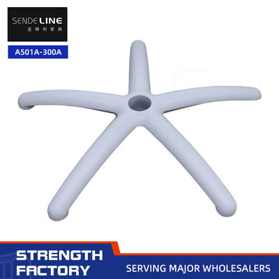 75 mm base de la silla de oficina ergonómicamente ajustable con diámetro de 600 mm y piernas de aleación de aluminio blanco de 5 estrellas