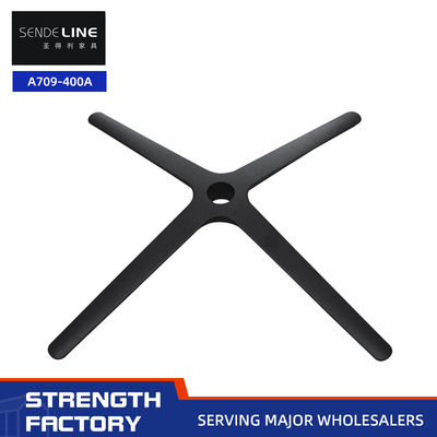 Buen precio Silla de oficina profesional con base de aleación de aluminio negro mate de 800 mm y 4 estrellas, base metálica en línea