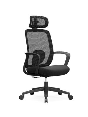 Buen precio Silla giratoria de oficina con ruedas negras, 640 mm por 1150 a 1230 mm de altura ajustable, adecuada para escritorios de oficina y áreas de conferencias en línea