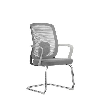 Buen precio Silla de Oficina Ergonómica Giratoria con Capacidad Máxima de 150 kg y Tejido de Malla Transpirable sobre Marco Electrochapado en Forma de Lazo en línea