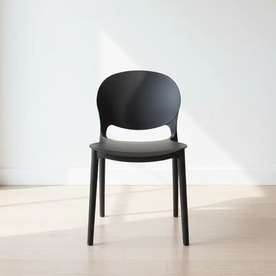 Buen precio Silla de comedor moderna silla de plástico duradera ligera portátil fácil mantenimiento escuelas bibliotecas lugares de eventos en línea