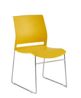 Buen precio Peso de la carcasa de goma 191 kg Silla moderna de plástico con base de barra de acero macizo Ligera y apilable Asientos para lugares de eventos en línea