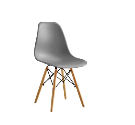 Buen precio Silla de plástico moderna gris Diseño ergonómico para sala de reuniones de la oficina Cafetería y área de espera en línea
