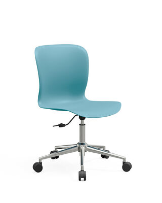 Buen precio Silla de plástico de base de cinco estrellas con electroplacado Silla de comedor acumulable Solución de asientos ligera y duradera para usos múltiples en línea