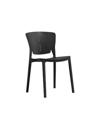 Buen precio Silla de comedor Silla de plástico moderna Altura total 81 cm Diseño contemporáneo Ligera y duradera Adecuada para interiores y exteriores en línea