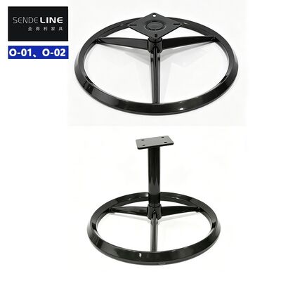 Sofá negro con base de silla electroplatable con diámetro de 650/450 mm para reemplazo de sillas de salón y oficina